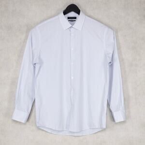 The Men's Store Dual Stripe Dress Shirt Blue Multi Size 16.5 (Pre-owned)